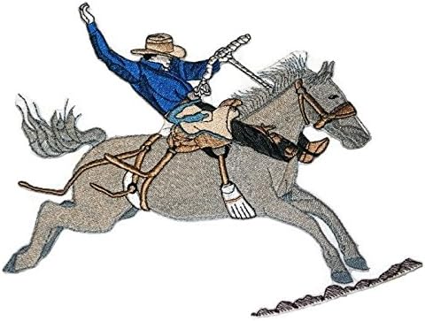 רוח מותאמת אישית וייחודית של סוסים [אוכף ברונקו] [מותאם אישית וייחודי] ברזל רקום על תיקון/תפירה
